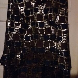 Black and Gold Patterned Dress
